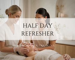 Beauty therapist in a treatment room 